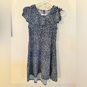 Melrose and market girls size 14-16/xl navy and white dress